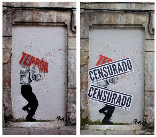 граффити на стене