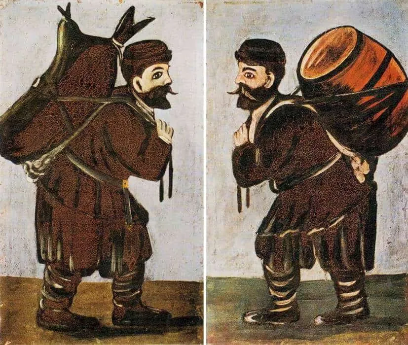 Муша с бурдюком, Муша с бочкой
