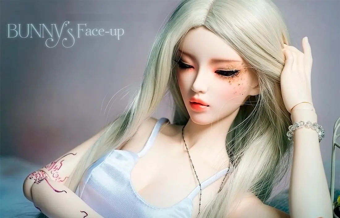 нанесенный мейкап на bjd