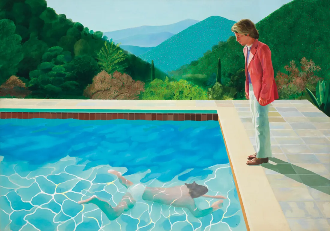 "Portrait of an Artist (Pool with Two Figures)" (1972)