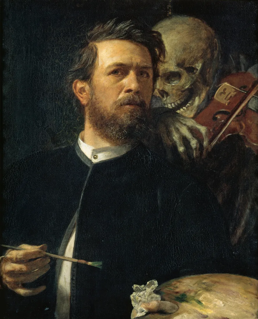 Arnold Böcklin · Autoportret ze Śmiercią grającą na skrzypcach Self-Portrait with Death Pl