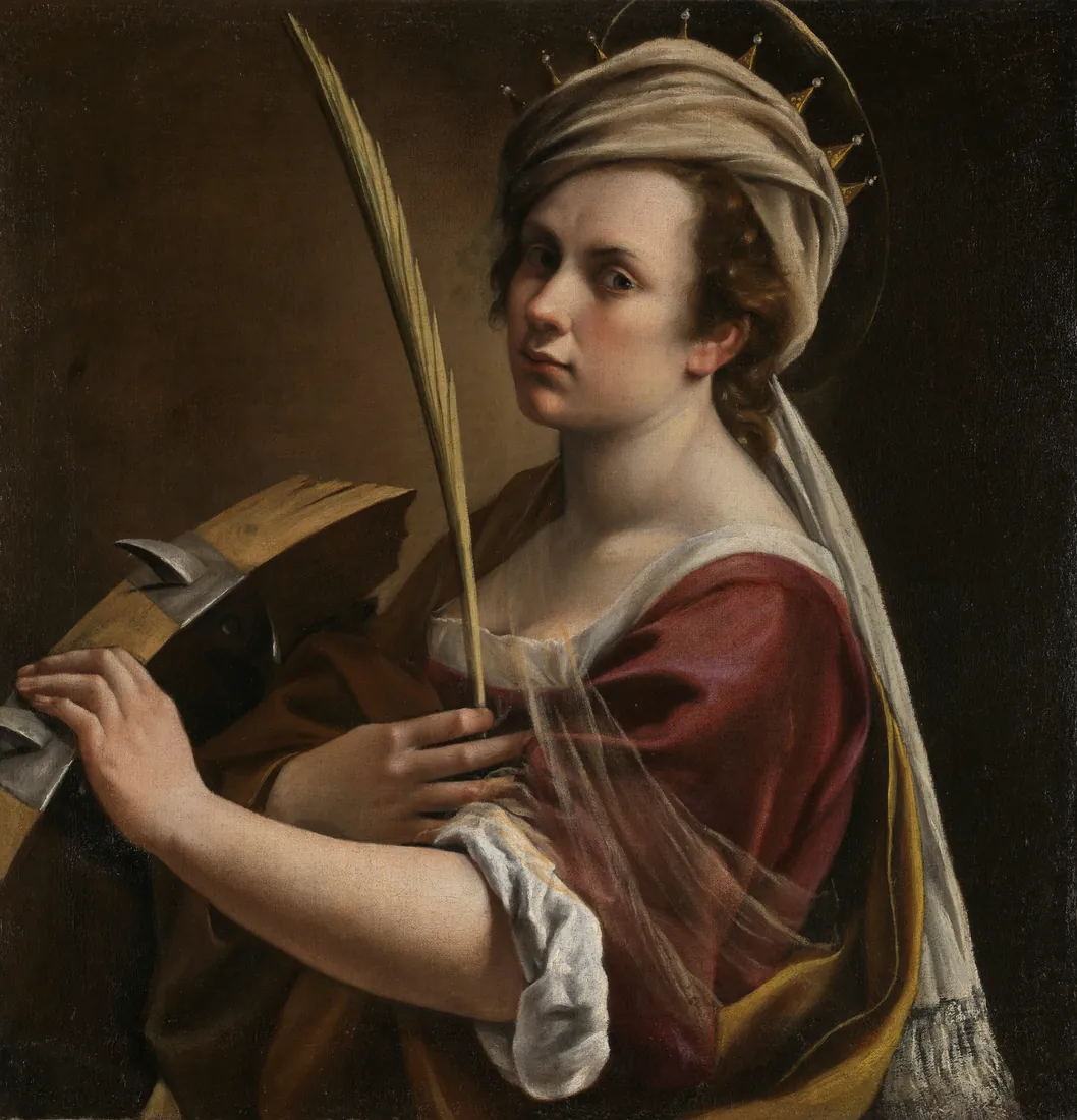 Artemisia Gentileschi · Self portrait of Artemisia Gentileschi (1593-1654) as Saint Cather