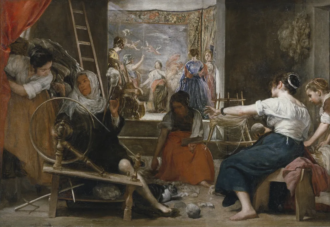 Diego Velázquez · Las hilanderas o la fábula de Aracne o los afiladores Las Hilanderas