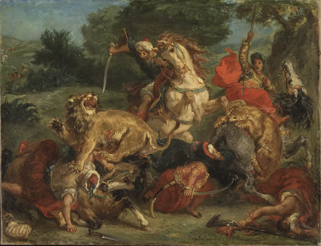 Eugène Delacroix · The Lion Hunt