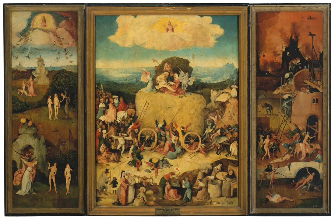 Hieronymus Bosch or workshop · The Haywain Triptych.