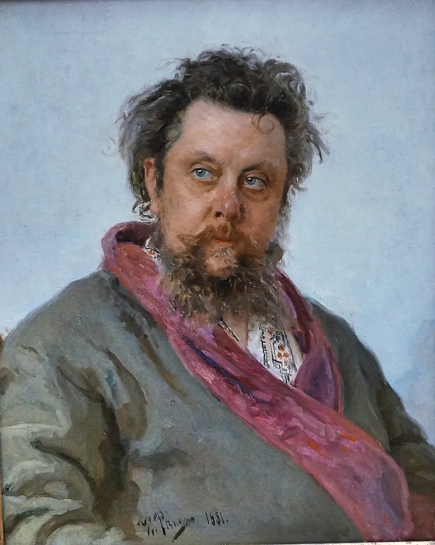 Pierre André Leclercq · Moscou, galerie Tretiakov Mussorgsky by Ilya Repin