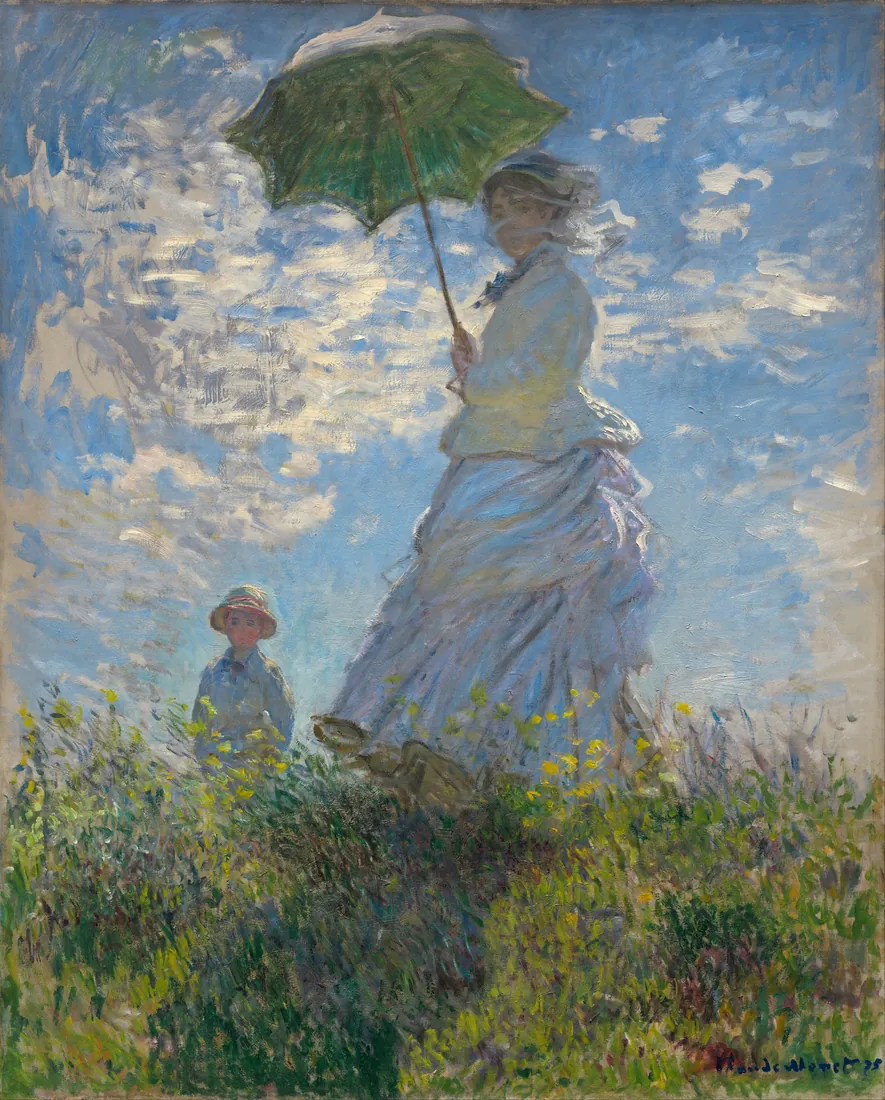 Claude Monet · Woman with a Parasol - Madame Monet and Her Son