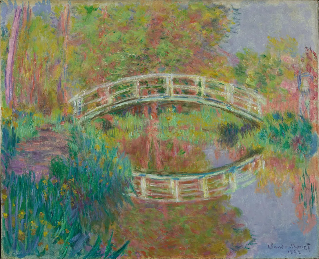 Claude Monet · Japanese Footbridge, Giverny (1895) Claude Monet - Philadelphia Museum of A