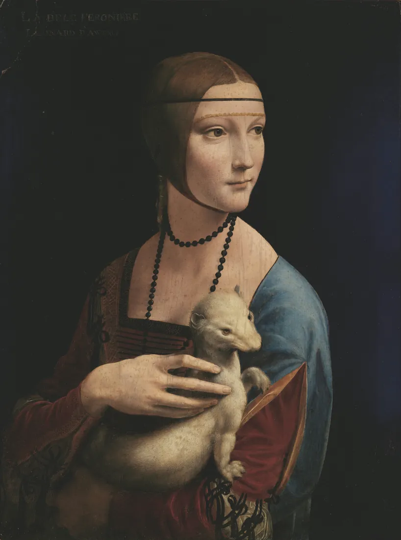 Leonardo da Vinci · The Lady with an Ermine (Portrait of Cecilia Gallerani).