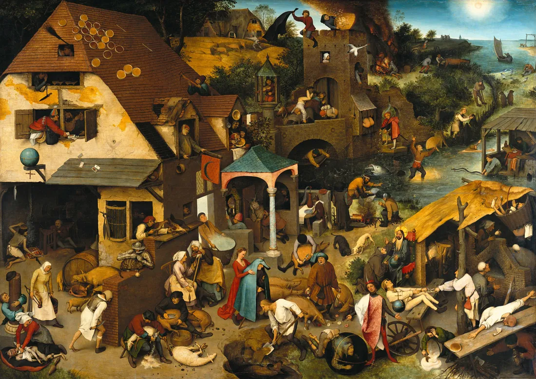 Pieter Brueghel the Elder · Netherlandish Proverbs (The Blue Cloak)