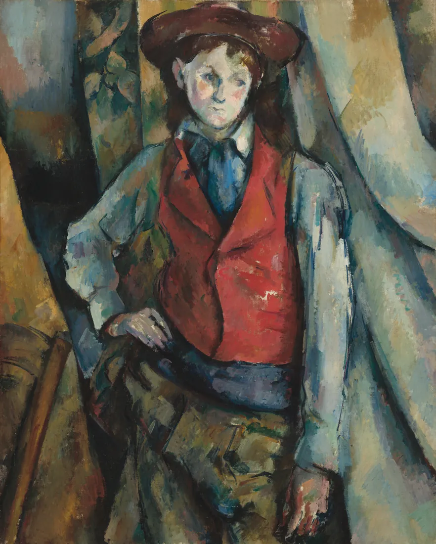Paul Cézanne · Garçon au gilet rouge