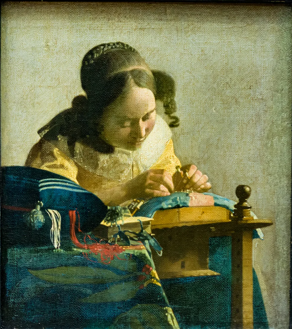 Spitzenklöpplerin des Johannes Vermeer im Louvre