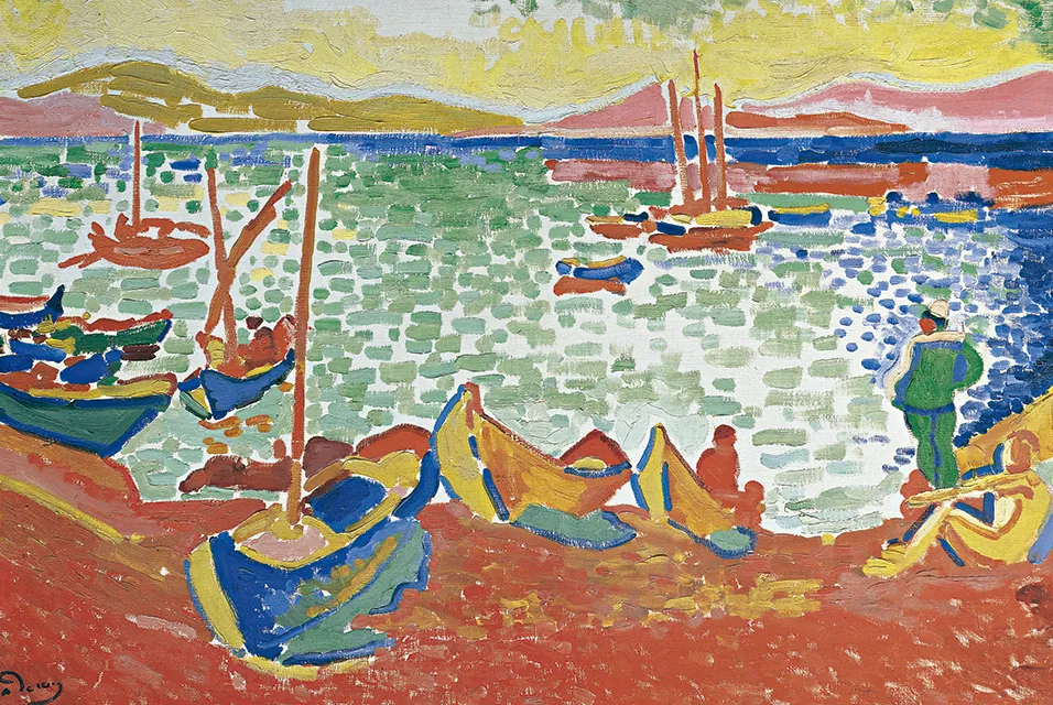 André Derain · Boats in the Harbor of Collioure (Bateaux dans le port de Collioure) by And