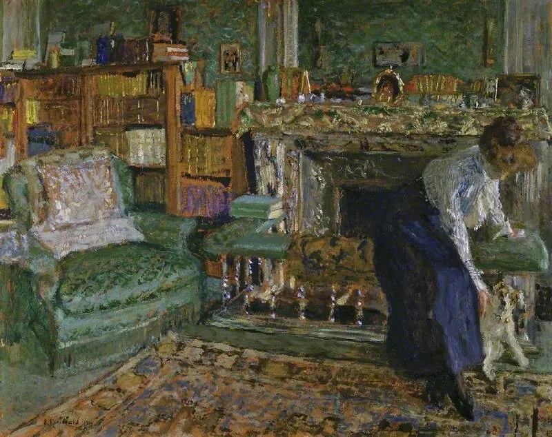 Édouard Vuillard · Vuillard - Marguerite Chapin in Her Apartment with Her Dog, 1910