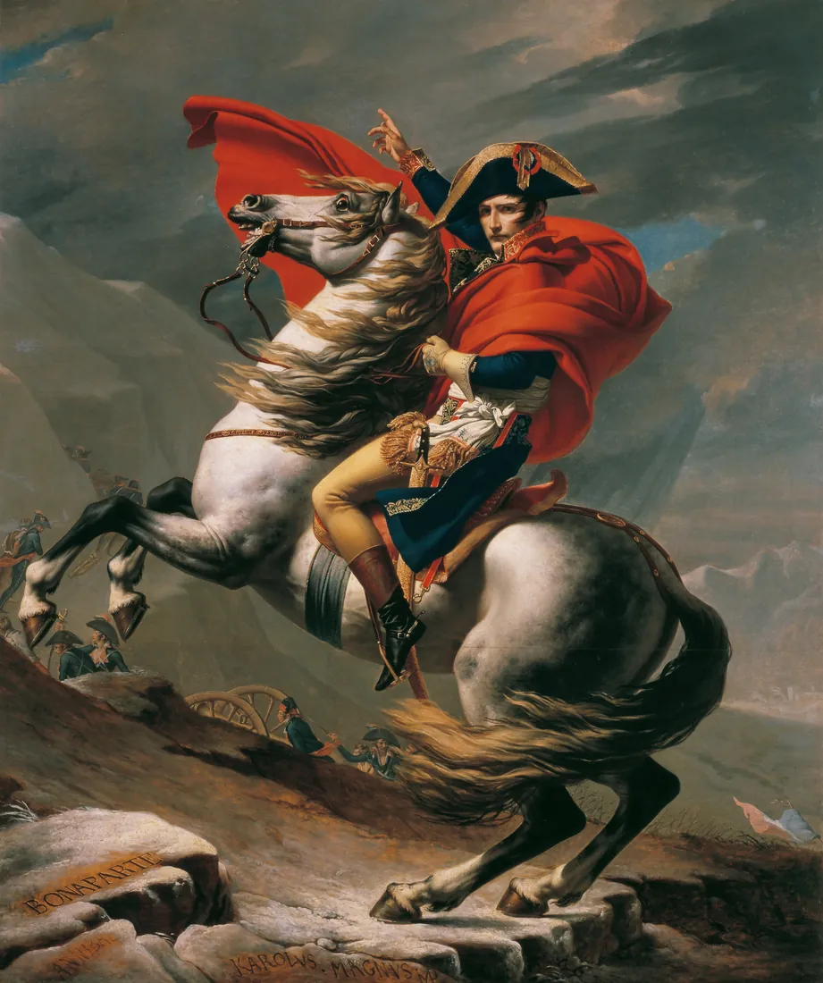Jacques-Louis David · Napoleon am Großen St. Bernhard Napoleon Crossing the Alps