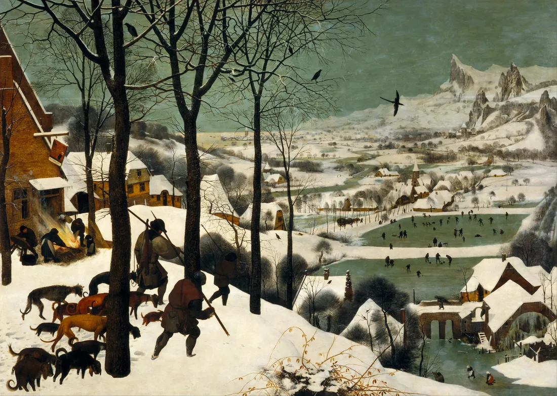 Pieter Brueghel the Elder · Myśliwi na śniegu monthly cycle, scene: The Hunters in the Sno