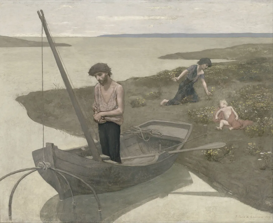 Pierre Puvis de Chavannes · Le pauvre pêcheurFrench: Le Pauvre Pêcheur The poor fisherman